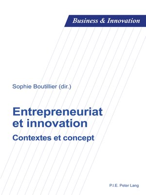 cover image of Entrepreneuriat et innovation
